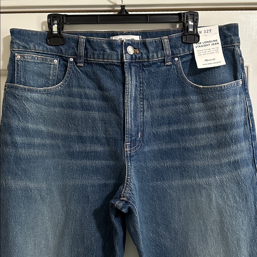 Madewell The Tall Longline Straight Jean in Greendale Wash (32 Tall) - Picture 7 of 11